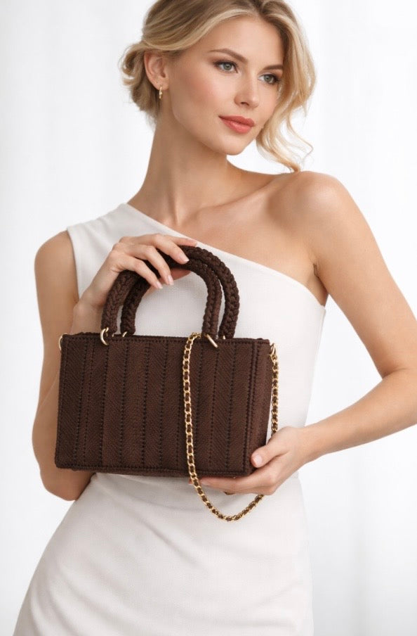 Velours handgefertigte Samt-Tasche – Premium Design Amel Silver Style