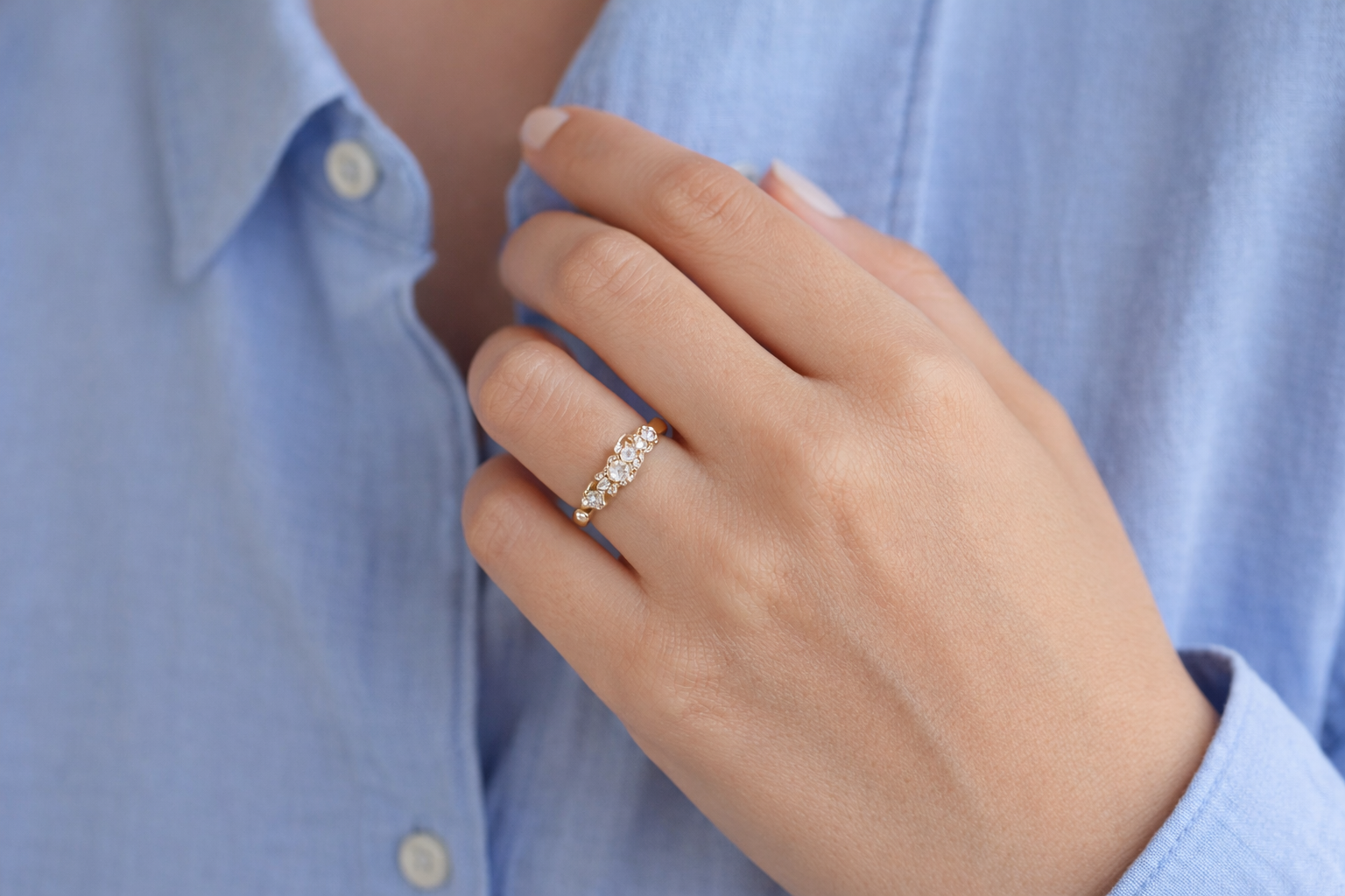 Eleganter Solara Ring aus Silber mit funkelnden Strass-Akzenten