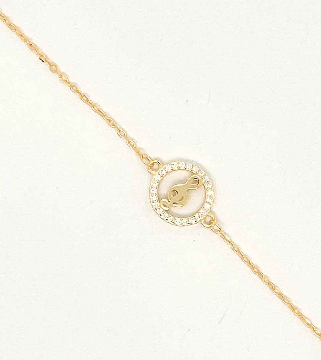 Harmony Shine Armband von Amel Silver Style – Detailansicht des eleganten Notenschlüssels