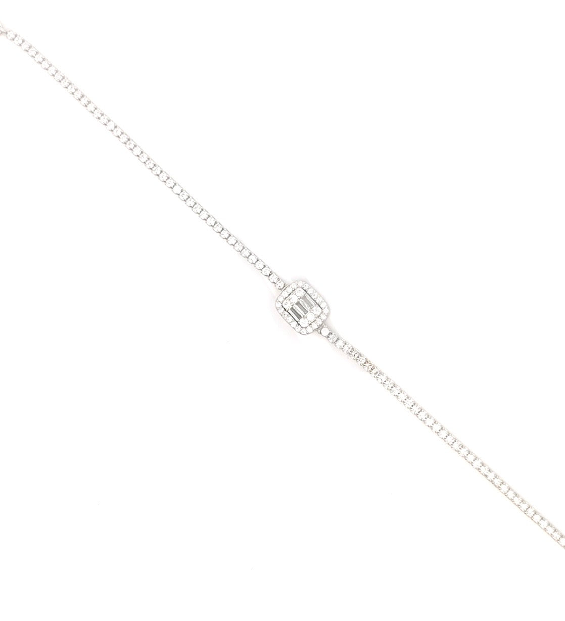 Full Sparkle Armband von Amel Silver Style – Detailansicht der glänzenden Strass-Elemente