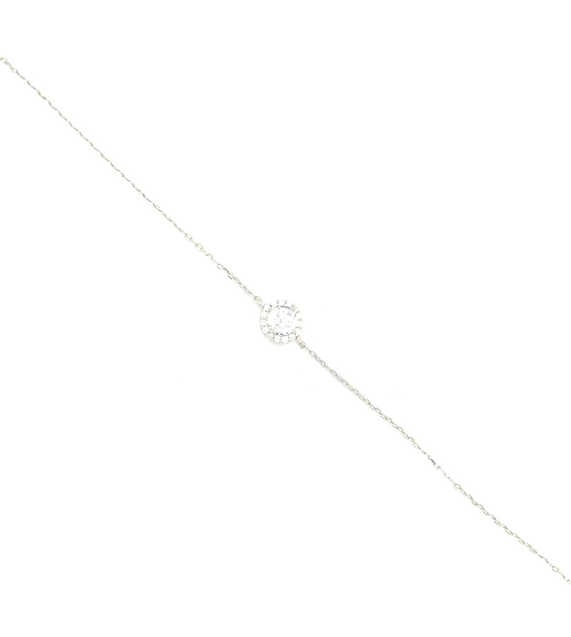 La Petite Luxe Armband von Amel Silver Style – Detailansicht des Edelsteins in Silberfassung