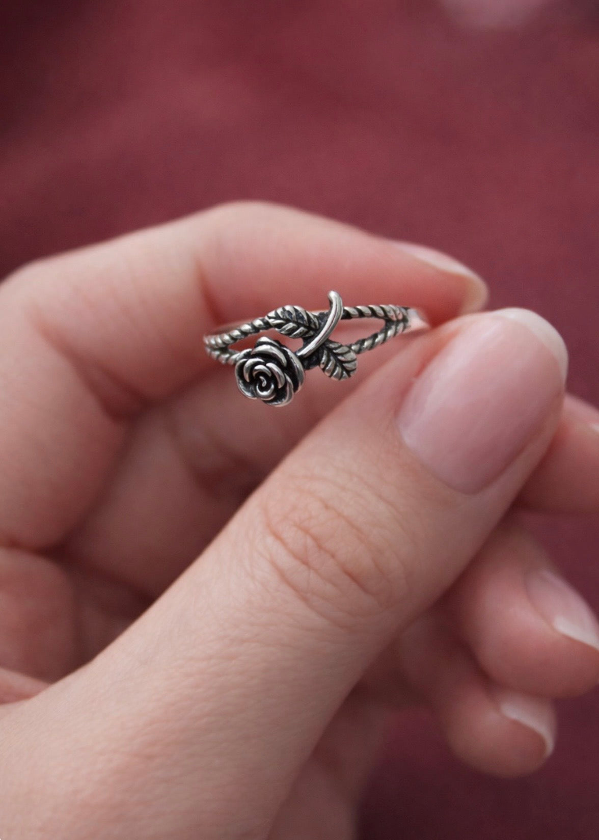 Silver Rose Garden Ring