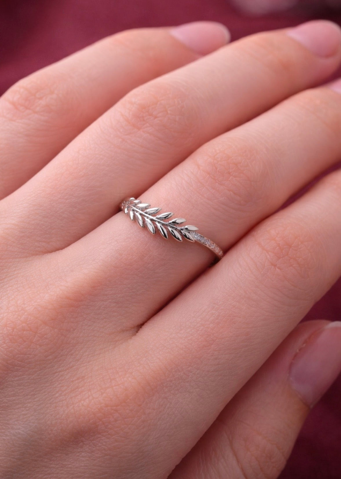 Silver Laurel Leaf Ring